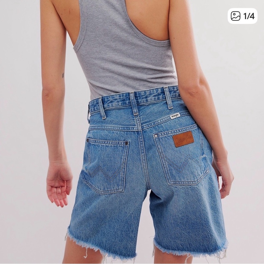 Wrangler Light Blue Denim Jean Shorts - Picture 3 of 9